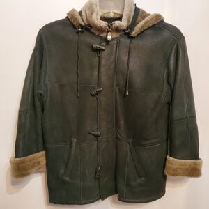 Kid's Brown Shearling Coat